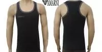 armani classic sans manche tee shirts hommes parallele noir